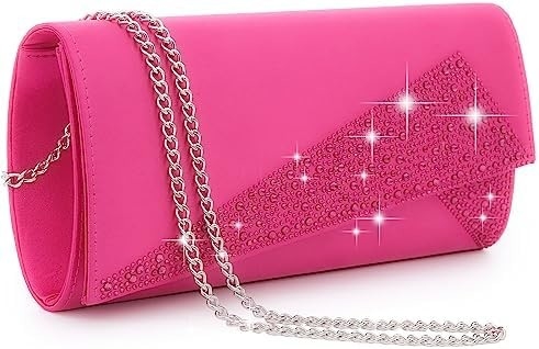 DASEIN wanita satin rhinestone clutch tas malam berkilau berkilau dompet berkilau tas untuk pesta pernikahan cocktail prom