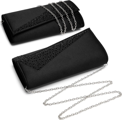 DASEIN wanita satin rhinestone clutch tas malam berkilau berkilau dompet berkilau tas untuk pesta pernikahan cocktail prom