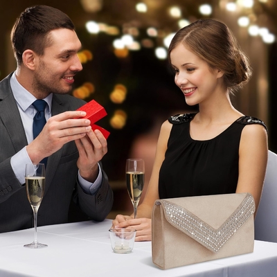 Tas genggam untuk wanita RINESTONE BLING tas malam tas tangan untuk pesta pernikahan PROM palsu peluh amplop tas bahu