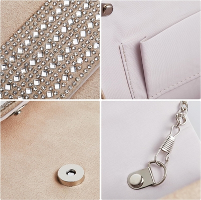 Tas genggam untuk wanita RINESTONE BLING tas malam tas tangan untuk pesta pernikahan PROM palsu peluh amplop tas bahu