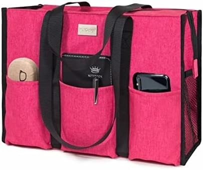 TOPDESIGN UTILITY TUTET BAG tahan air dengan 13 kantong eksterior &amp; interior, top zipper closure &amp; tebal bagian bawah dukungan