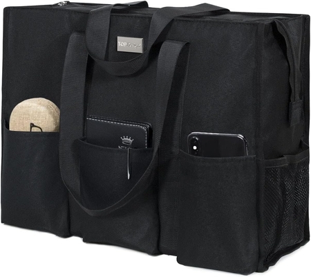 TOPDESIGN UTILITY TUTET BAG tahan air dengan 13 kantong eksterior &amp; interior, top zipper closure &amp; tebal bagian bawah dukungan