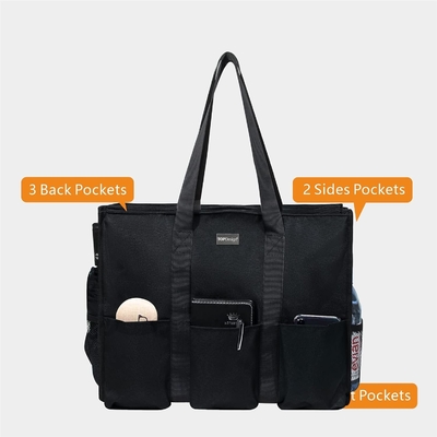TOPDESIGN UTILITY TUTET BAG tahan air dengan 13 kantong eksterior &amp; interior, top zipper closure &amp; tebal bagian bawah dukungan