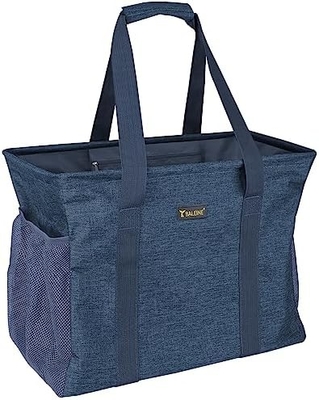 Tas Tote Ekstra Besar Untuk Perlengkapan ikan paus dengan bingkai kawat untuk penyimpanan (biru, 16,5'X14'X10'')