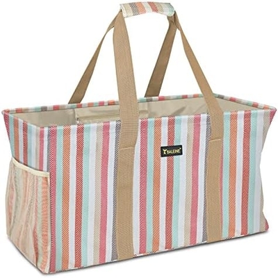 Tas Tote Ekstra Besar Untuk Perlengkapan ikan paus dengan bingkai kawat untuk penyimpanan (biru, 16,5'X14'X10'')