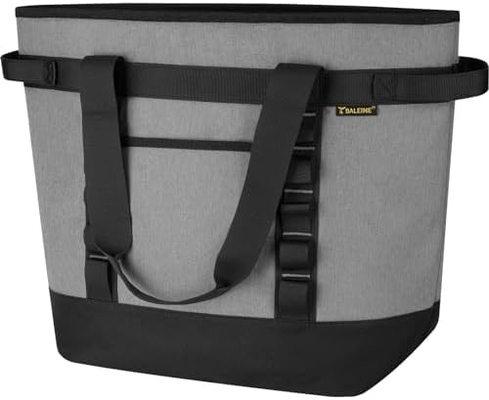 BAINE LARGE 36-CAN COOLER BAG DISOLUSI, PEVA SOFT COOLER TOTE BAG, BAG GROCERY DISOLUSI DENGAN TOP ZIPPERED