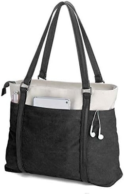 Laptop wanita tas ransel untuk pekerjaan ringan splice kanvas 15.6 inci tas tangan