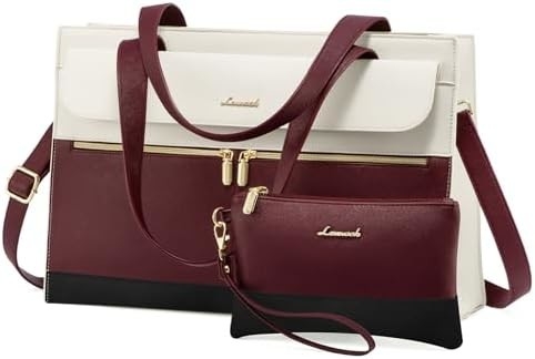 Lovevook laptop tas untuk wanita 15,6 inci laptop TOTE tas kerja kulit profesional komputer briefcase waterproof bisnis