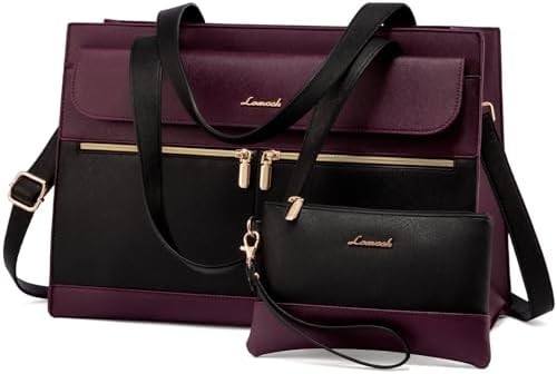 Lovevook laptop tas untuk wanita 15,6 inci laptop TOTE tas kerja kulit profesional komputer briefcase waterproof bisnis