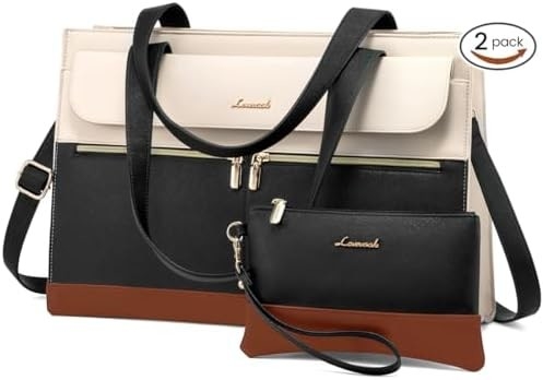 Lovevook laptop tas untuk wanita 15,6 inci laptop TOTE tas kerja kulit profesional komputer briefcase waterproof bisnis