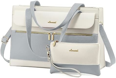 Lovevook laptop tas untuk wanita 15,6 inci laptop TOTE tas kerja kulit profesional komputer briefcase waterproof bisnis