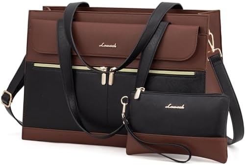 Lovevook laptop tas untuk wanita 15,6 inci laptop TOTE tas kerja kulit profesional komputer briefcase waterproof bisnis