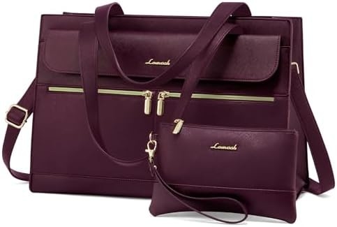 Lovevook laptop tas untuk wanita 15,6 inci laptop TOTE tas kerja kulit profesional komputer briefcase waterproof bisnis