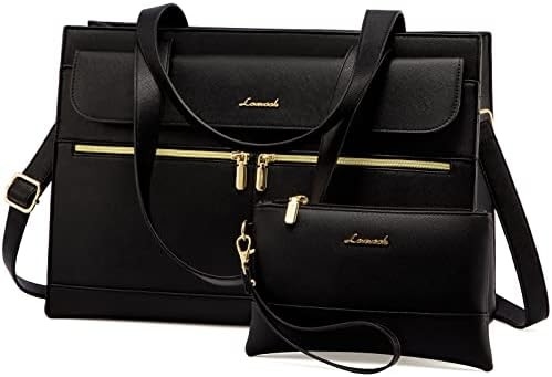 Lovevook laptop tas untuk wanita 15,6 inci laptop TOTE tas kerja kulit profesional komputer briefcase waterproof bisnis