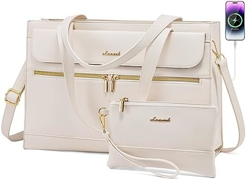 Lovevook laptop tas untuk wanita 15,6 inci laptop TOTE tas kerja kulit profesional komputer briefcase waterproof bisnis