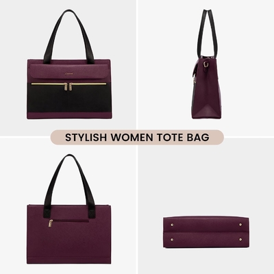 Lovevook laptop tas untuk wanita 15,6 inci laptop TOTE tas kerja kulit profesional komputer briefcase waterproof bisnis