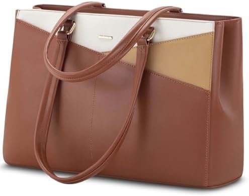 Laptop TOTE BAG FOR WOMEN 15.6 INCH WATERPURF LEATHER KOPI KOPI KOPI KOPI KOPI KOPI KOPI KOPI BLACK