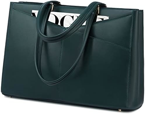 Laptop TOTE BAG FOR WOMEN 15.6 INCH WATERPURF LEATHER KOPI KOPI KOPI KOPI KOPI KOPI KOPI KOPI BLACK