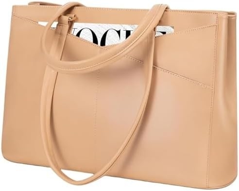 Laptop TOTE BAG FOR WOMEN 15.6 INCH WATERPURF LEATHER KOPI KOPI KOPI KOPI KOPI KOPI KOPI KOPI BLACK