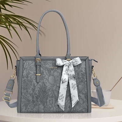 Tas Laptop MOSISO untuk Wanita, 17-17.3 Inci PU Kulit TOTE BAG Kompatibel dengan Macbook, HP, DELL, ASUS Notebook