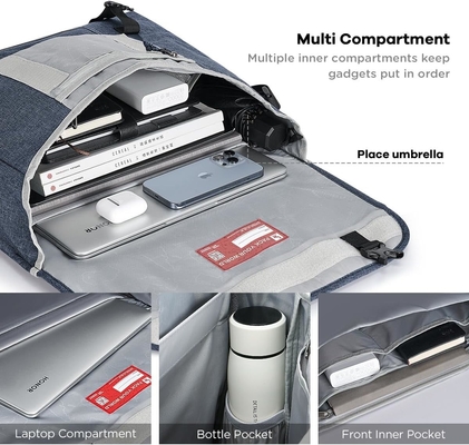 OIWAS Messenger Bag untuk Pria, 15,6 Inci Laptop Crossbody Tas Wanita Casual Tas Tas Bahu Kantor Perjalanan College
