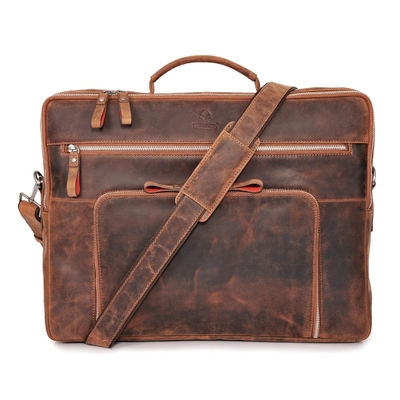 Tas Laptop San Francisco 17 Inci Aku Tas Bahu Kulit Kerajinan Tangan Untuk Notebook Aku Tas Kantor,