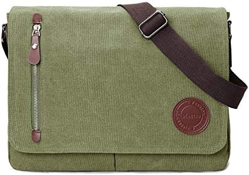 VINTAGE CANVAS SATCHEL MESSENGER BAG untuk pria wanita,BAG BAG 13,5 "LAPTOP BAG BOOKBAG