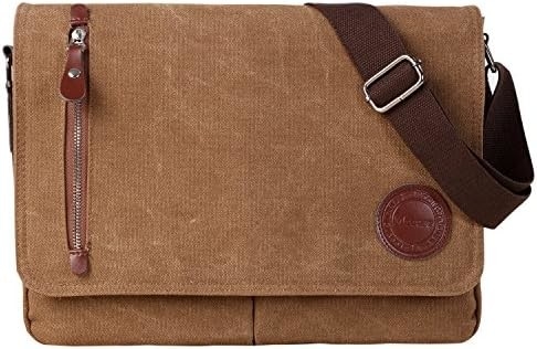 VINTAGE CANVAS SATCHEL MESSENGER BAG untuk pria wanita,BAG BAG 13,5 "LAPTOP BAG BOOKBAG
