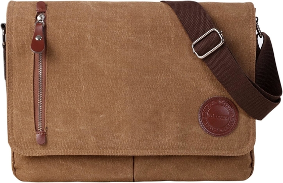 VINTAGE CANVAS SATCHEL MESSENGER BAG untuk pria wanita,BAG BAG 13,5 "LAPTOP BAG BOOKBAG