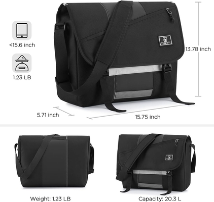 15.6 Inch Laptop tas crossbody wanita kasual tas bahu tas sekolah perjalanan kantor briefcase