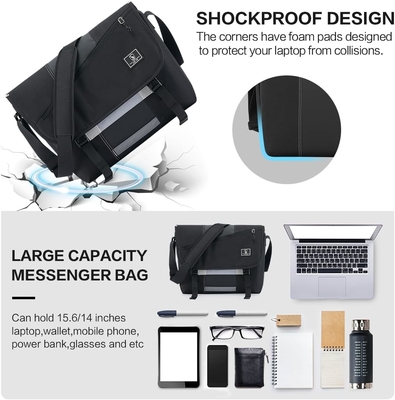 15.6 Inch Laptop tas crossbody wanita kasual tas bahu tas sekolah perjalanan kantor briefcase