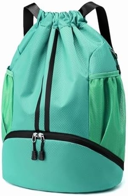 HOEDIA SPORTS DRAWSTRING BACKPACK - STRING SWIM GYM BAG DENGAN KAMAR KEPALUAN Dan kantong anti basah untuk wanita&amp;pria
