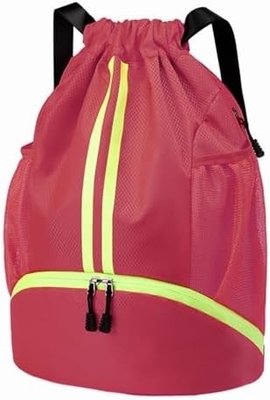 HOEDIA SPORTS DRAWSTRING BACKPACK - STRING SWIM GYM BAG DENGAN KAMAR KEPALUAN Dan kantong anti basah untuk wanita&amp;pria