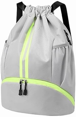 HOEDIA SPORTS DRAWSTRING BACKPACK - STRING SWIM GYM BAG DENGAN KAMAR KEPALUAN Dan kantong anti basah untuk wanita&amp;pria