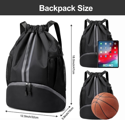 HOEDIA SPORTS DRAWSTRING BACKPACK - STRING SWIM GYM BAG DENGAN KAMAR KEPALUAN Dan kantong anti basah untuk wanita&amp;pria