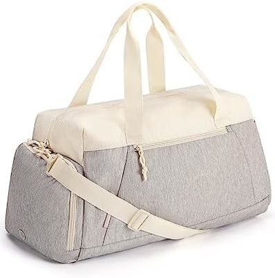 Tas Gym BagSMART untuk Pria Wanita, Tas Duffel Perjalanan Lipat, Kantong Duffel Akhir Pekan Ringan dengan Ruang Sepatu,