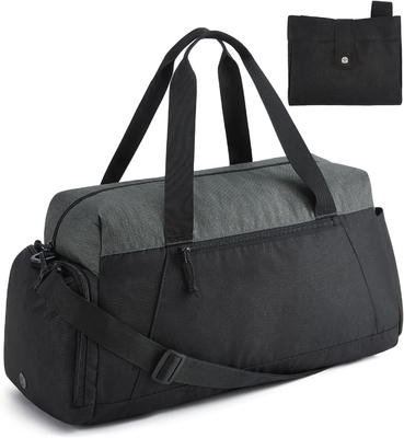 Tas Gym BagSMART untuk Pria Wanita, Tas Duffel Perjalanan Lipat, Kantong Duffel Akhir Pekan Ringan dengan Ruang Sepatu,