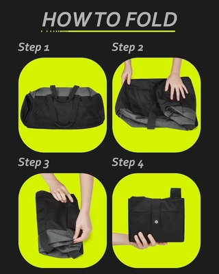 Tas Gym BagSMART untuk Pria Wanita, Tas Duffel Perjalanan Lipat, Kantong Duffel Akhir Pekan Ringan dengan Ruang Sepatu,