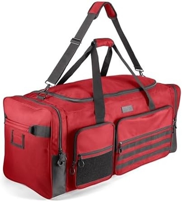 Fitdom 130L 36&quot; Heavy Duty Ekstra Besar Olahraga Gym Peralatan Perjalanan Tas Duffle W / Adjustable Shoulder Strap &amp; 7 Kompartemen