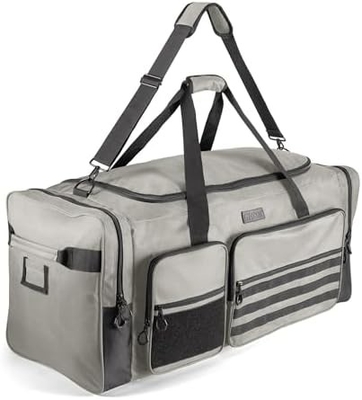 Fitdom 130L 36&quot; Heavy Duty Ekstra Besar Olahraga Gym Peralatan Perjalanan Tas Duffle W / Adjustable Shoulder Strap &amp; 7 Kompartemen