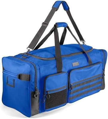 Fitdom 130L 36&quot; Heavy Duty Ekstra Besar Olahraga Gym Peralatan Perjalanan Tas Duffle W / Adjustable Shoulder Strap &amp; 7 Kompartemen