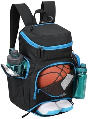 Tas ransel olahraga besar, tas gym dengan ruang bola dan ruang sepatu untuk menyimpan sepatu olahraga air