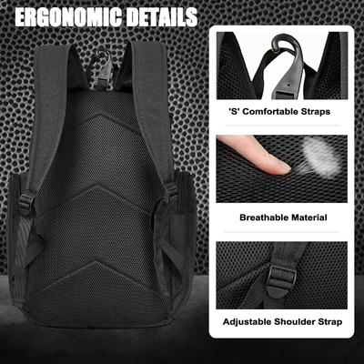 Tas ransel olahraga besar, tas gym dengan ruang bola dan ruang sepatu untuk menyimpan sepatu olahraga air