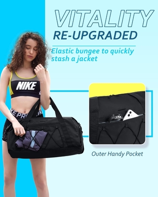 Tas Gym BAGSMART Dengan Ruang Sepatu &amp; Kantong Basah, Tas Duffel Perjalanan Olahraga Ringan, C TO STORE SPORTS SHOES WATER
