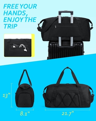 Tas Gym BAGSMART Dengan Ruang Sepatu &amp; Kantong Basah, Tas Duffel Perjalanan Olahraga Ringan, C TO STORE SPORTS SHOES WATER