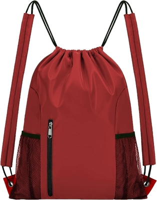 BEEGREEN DRAWSTRING-BACKPACK-GYM-BAG, BAG Olahraga Besar, BAG KERANJANG KERANJANG KERANJANG KERANJANG KERANJANG untuk Pria dan Wanita Merah