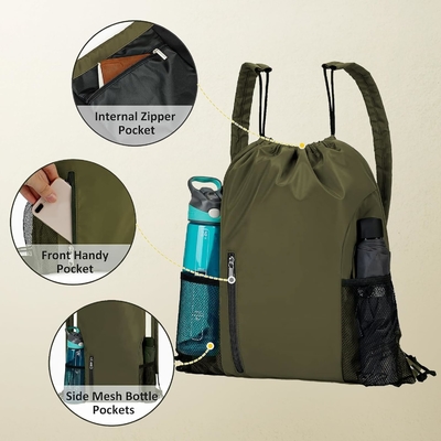 BEEGREEN DRAWSTRING-BACKPACK-GYM-BAG, BAG Olahraga Besar, BAG KERANJANG KERANJANG KERANJANG KERANJANG KERANJANG untuk Pria dan Wanita Merah