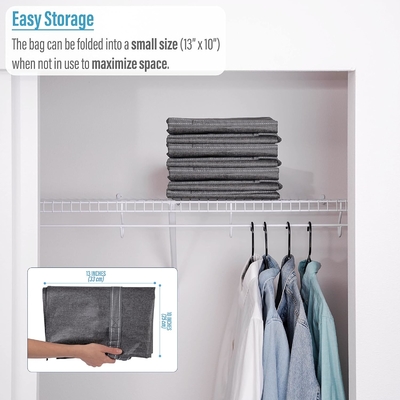 VENO 4 Paket Tas Pindah Plastik Storage Tote Pakaian Organisasi Besar W Tutup / Zipper. Kotak Pengemasan / Bin Alternatif