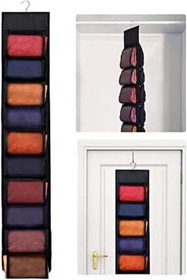 Legging Storage Organizer Untuk Lemari, Hanging Closet Organizer System, Grey Clothes Closets Holder Dengan 20 Roll