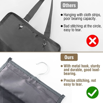 Legging Storage Organizer Untuk Lemari, Hanging Closet Organizer System, Grey Clothes Closets Holder Dengan 20 Roll